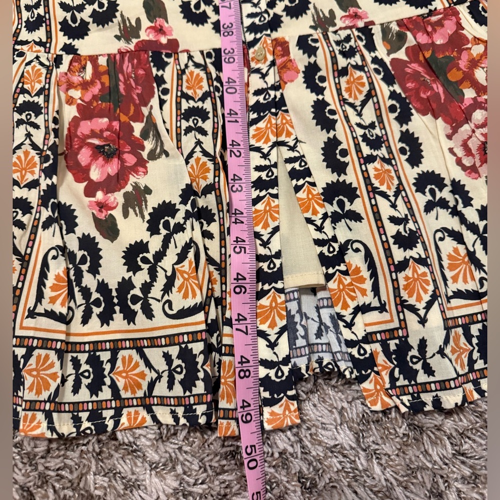 Women's Floral Maxi Dress in Cream with Pink Roses - Picture 11 of 14